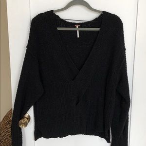 Free People oversized black sweater